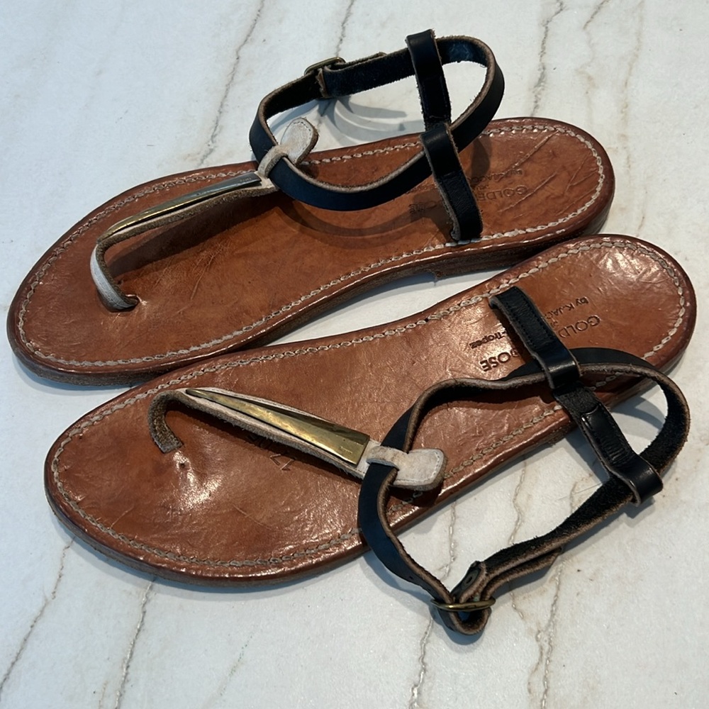 Golden Goose Distressed Thong Sandals (Size 38) - Picture 2 of 7